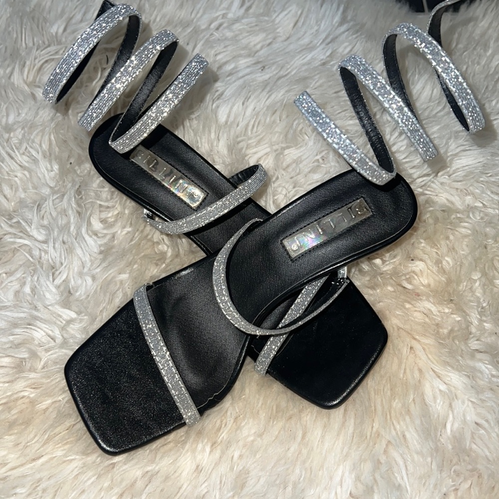 BILLINI, Black sparkly Heels, size 7 - Picture 1 of 4